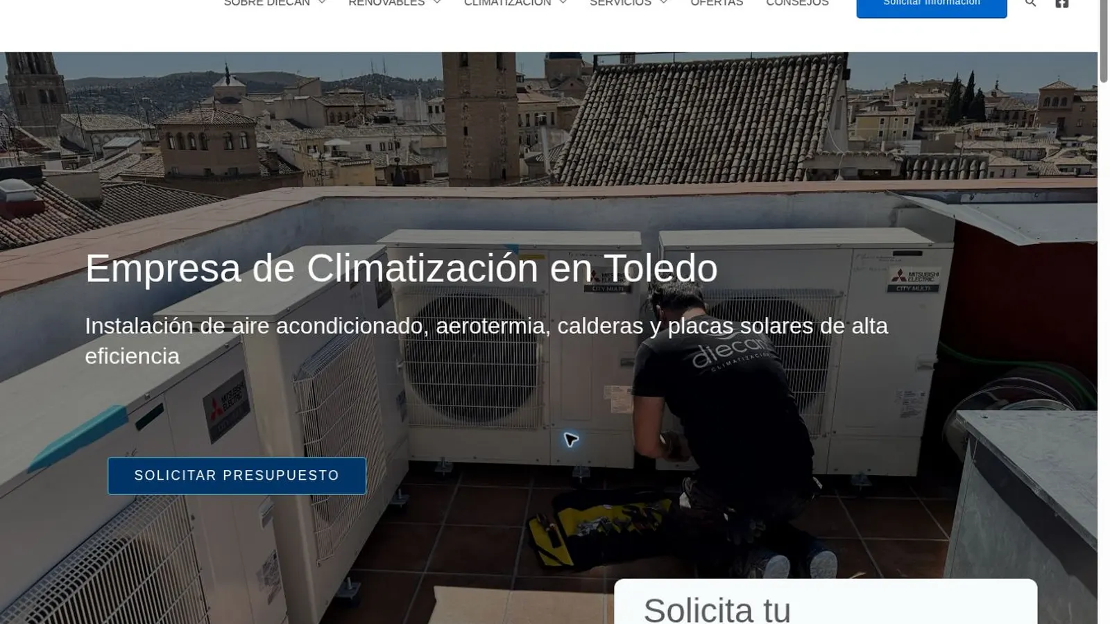 Diecan Climatización — imagen 1 del proyecto realizado por A10web