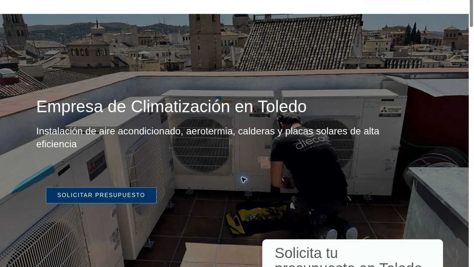 Diecan Climatización — imagen 5 del proyecto realizado por A10web