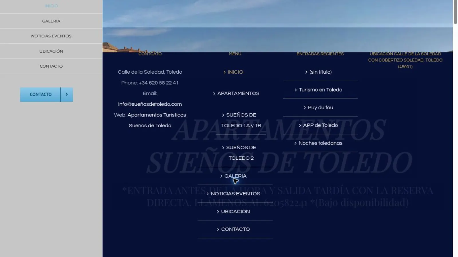 Sueños de Toledo — imagen 1 del proyecto realizado por A10web