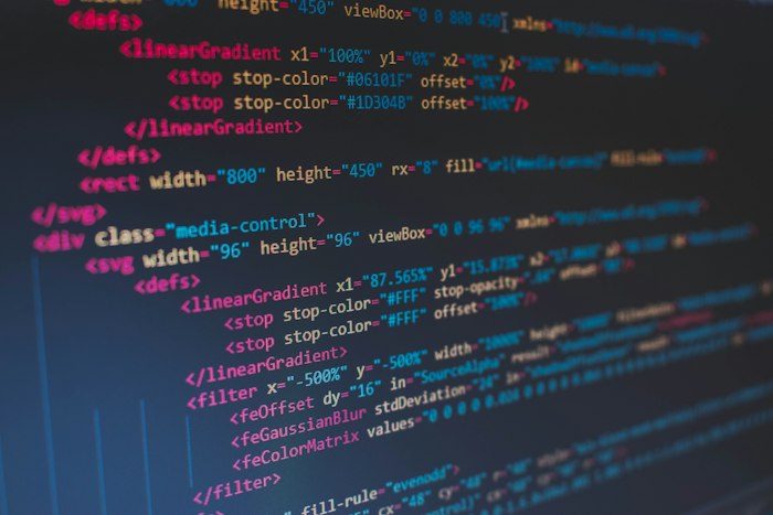 Código HTML en pantalla, desarrollo web A10web